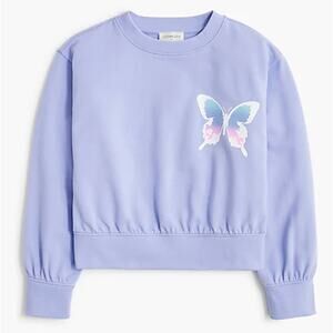 Crewcuts Factory | NWT Girls' butterfly crewneck sweatshirt | Sz XS 4-5